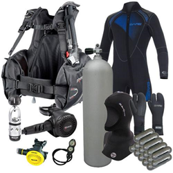 Mares Rover, Prime & Bare Wetsuit Package
